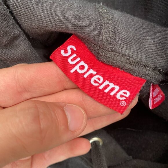 Supreme Box Logo Hoodie Sweatshirt Medium Black - Picture 9 of 12